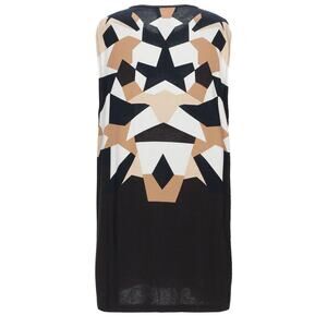 Givenchy Tisci Era Graphic Sleeveless‎ Tank Top XS Black Geometric Print Muscle